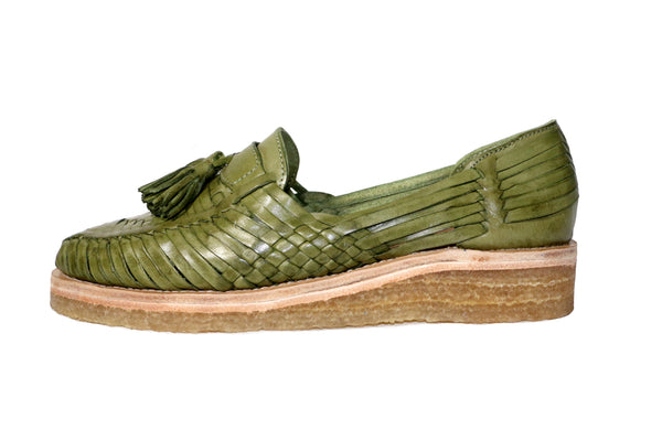 Olive Moderno Huarache Loafer