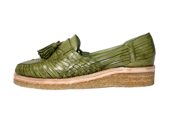 Olive Moderno Huarache Loafer