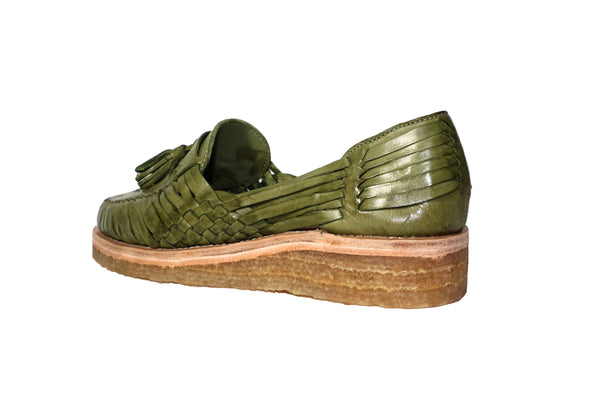 Olive Moderno Huarache Loafer